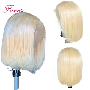 Peruca Front Lace Curta Loira Lisa 250 Gramas 40 cm  100% Cabelo humano