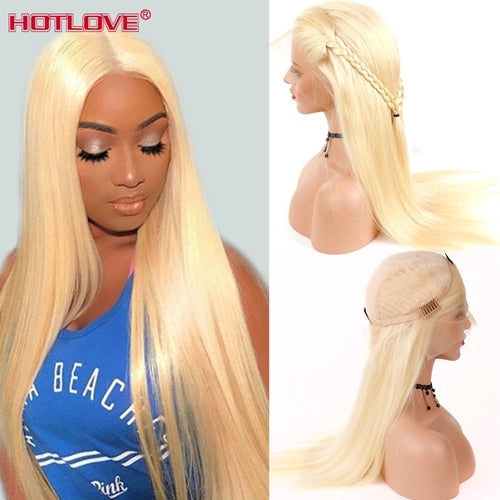 Peruca Front Lace Loira #613 Claríssima 80 centímetros 250 gramas - Cabelo Humano