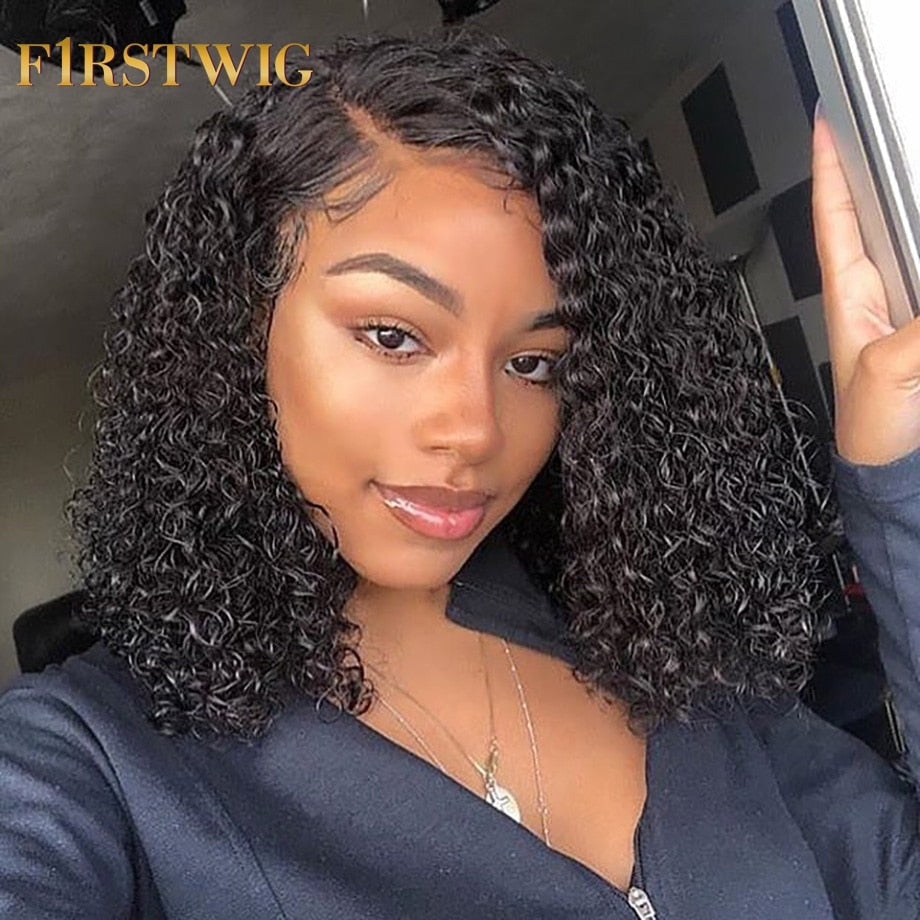 Peruca Front Lace Cacheada Afro 50 centímetros 250 Gramas - Cabelo Humano