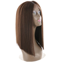Carregar imagem no visualizador da galeria, Perucas de Cabelo Orgânico Ombre Preto Loira / Preto Vermelha