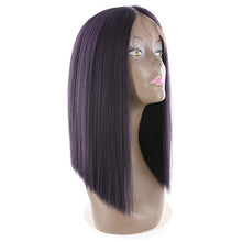 Carregar imagem no visualizador da galeria, Perucas de Cabelo Orgânico Ombre Preto Loira / Preto Vermelha