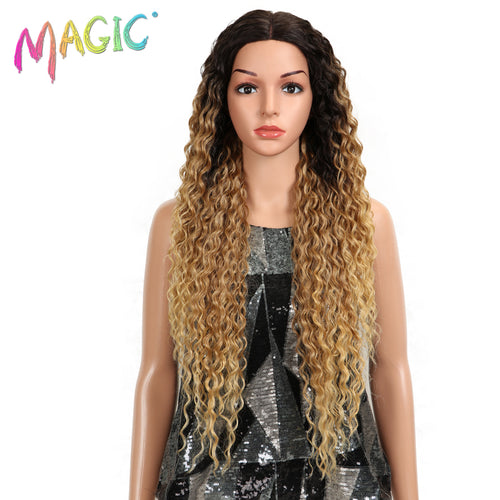 Peruca Cacheada Afro Raiz Preta C/Ombre Mel 250 Gramas 80 Centímetros - Orgânica