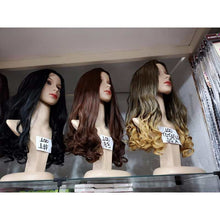 Carregar imagem no visualizador da galeria, Peruca Orgânica Preta Com Franja Longa Lisa 60 Cm Promoção!