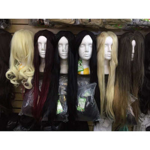 Peruca Orgânica Preta Com Franja Longa Lisa 60 Cm Promoção!