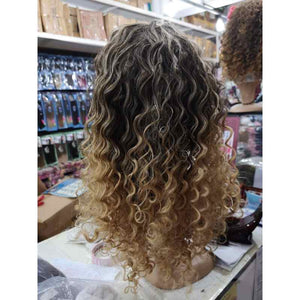 Peruca Afro Orgânica Igual Cabelo Humano Cast/mel Wig