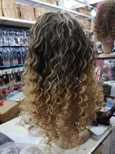 Peruca Afro Orgânica Igual Cabelo Humano Cast/mel Wig