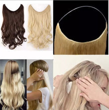 Carregar imagem no visualizador da galeria, Aplique Tiara Fio Invisível Cabelo Orgânico Fácil De Usar Igual Humano