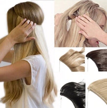 Carregar imagem no visualizador da galeria, Aplique Tiara Fio Invisível Cabelo Orgânico Fácil De Usar Igual Humano