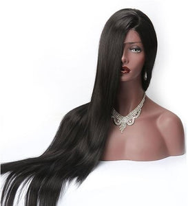 Peruca Front Lace Preta 80 Centímetros 250 Gramas Idêntico ao Humano