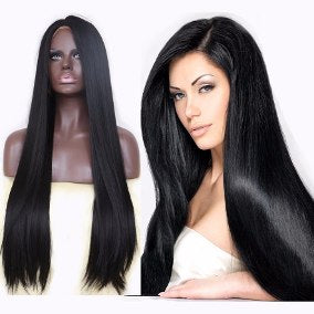 Peruca Front Lace Preta 80 Centímetros 250 Gramas Idêntico ao Humano