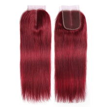 Carregar imagem no visualizador da galeria, Cabelo Humano 3 Telas + Fechamento - Vermelho Cereja