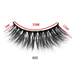 Cílios Postiços 3 Pares 3D Natural 17mm Longa duração