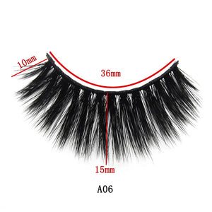Cílios Postiços 3 Pares 3D Natural 17mm Longa duração