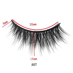 Cílios Postiços 3 Pares 3D Natural 17mm Longa duração