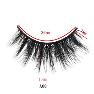 Cílios Postiços 3 Pares 3D Natural 17mm Longa duração