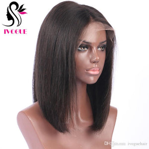 Peruca Front Lace Curta Lisa 250 Gramas 50 Centímetros  - Cabelo Humano
